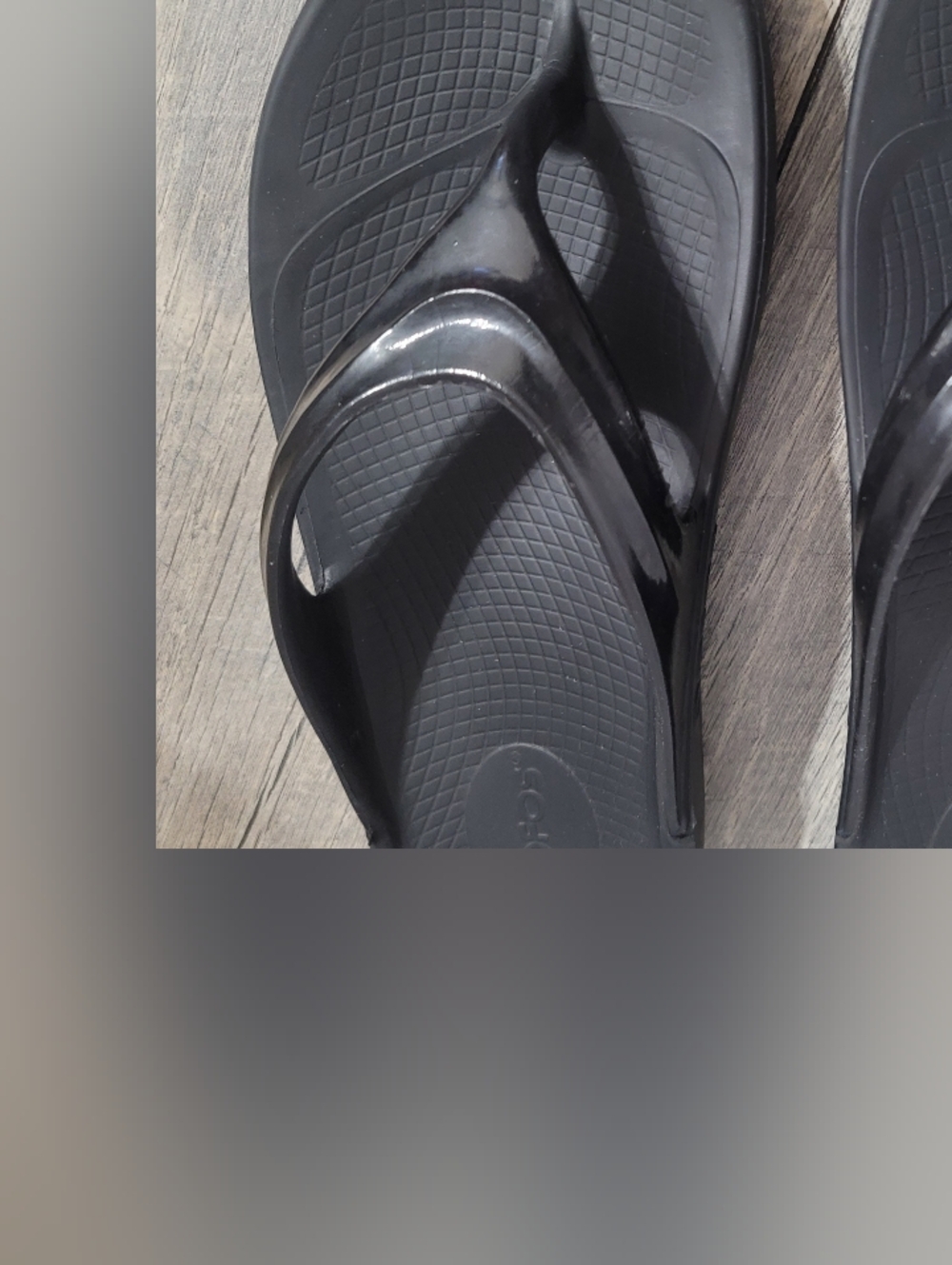 OOFOS Oolala Women's Black Recovery Running Toe Post Thong Sandals Flip Flops 11 - Picture 15 of 16